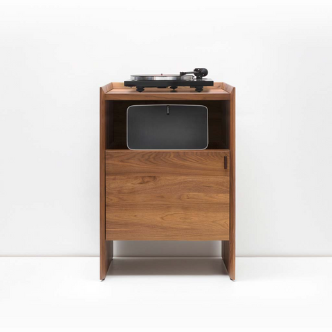 Unison 24″ Sonos Record Stand - Natural Walnut