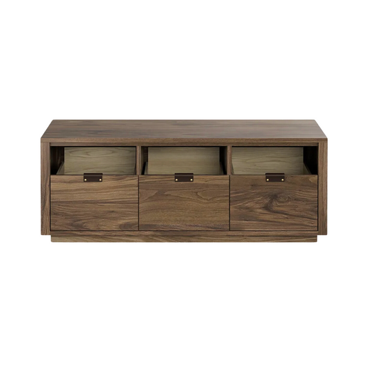 Dovetail 3 × 1 Storage Cabinet - Natural Walnut