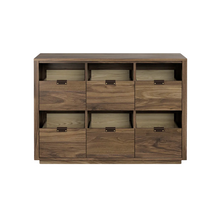 Dovetail 3x2 Vinyl Storage Cabinet - Natural Walnut