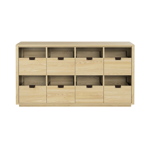 Dovetail 4x2 Vinyl Storage Cabinet - Ash (Multiple Colours Available)