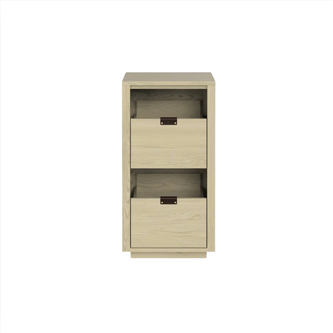 Dovetail 1 × 2 Storage Cabinet - Ash (Multiple Colours Available)