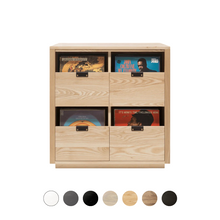 Dovetail 2x2 Vinyl Storage Cabinet - Ash (Multiple Colours Available)