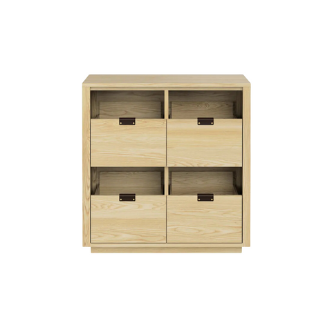 Dovetail 2x2 Vinyl Storage Cabinet - Ash (Multiple Colours Available)