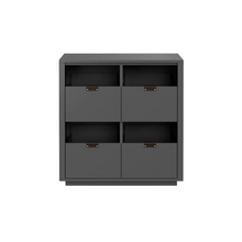 Dovetail 2x2 Vinyl Storage Cabinet - Ash (Multiple Colours Available)