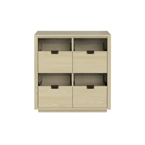 Dovetail 2x2 Vinyl Storage Cabinet - Ash (Multiple Colours Available)