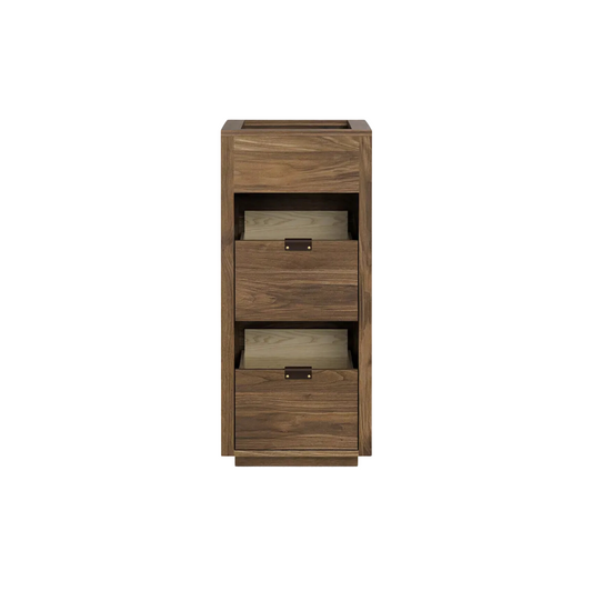 Dovetail 1 × 2.5 Storage Cabinet - Natural Walnut