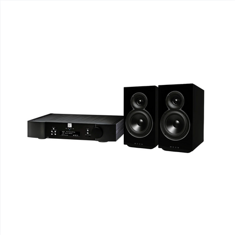 ACE All-in-One Music Player with VOICE 22 Bookshelf 2-Way Loudspeaker Pair Package - Black