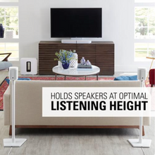 Sanus WSS22-W1 Speaker Stand Pair for Sonos One, Play:1 and Play:3 - White