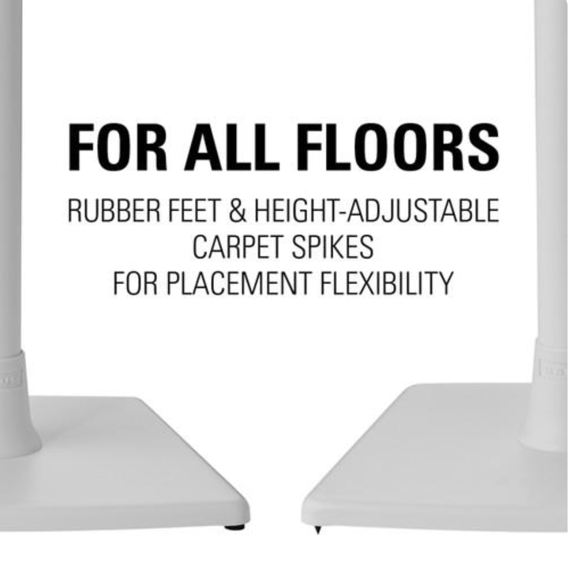 Sanus WSS22-W1 Speaker Stand Pair for Sonos One, Play:1 and Play:3 - White