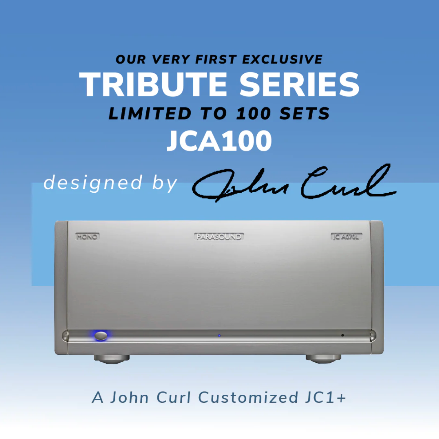 JCA100 Tribute Limited Edition Class A Monoblock (Matched Pair) - Black