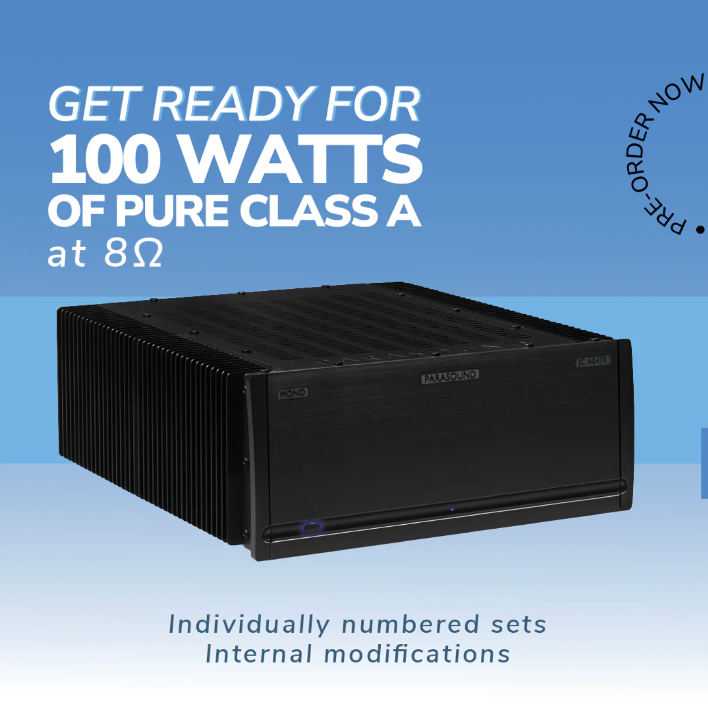 JCA100 Tribute Limited Edition Class A Monoblock (Matched Pair) - Silver