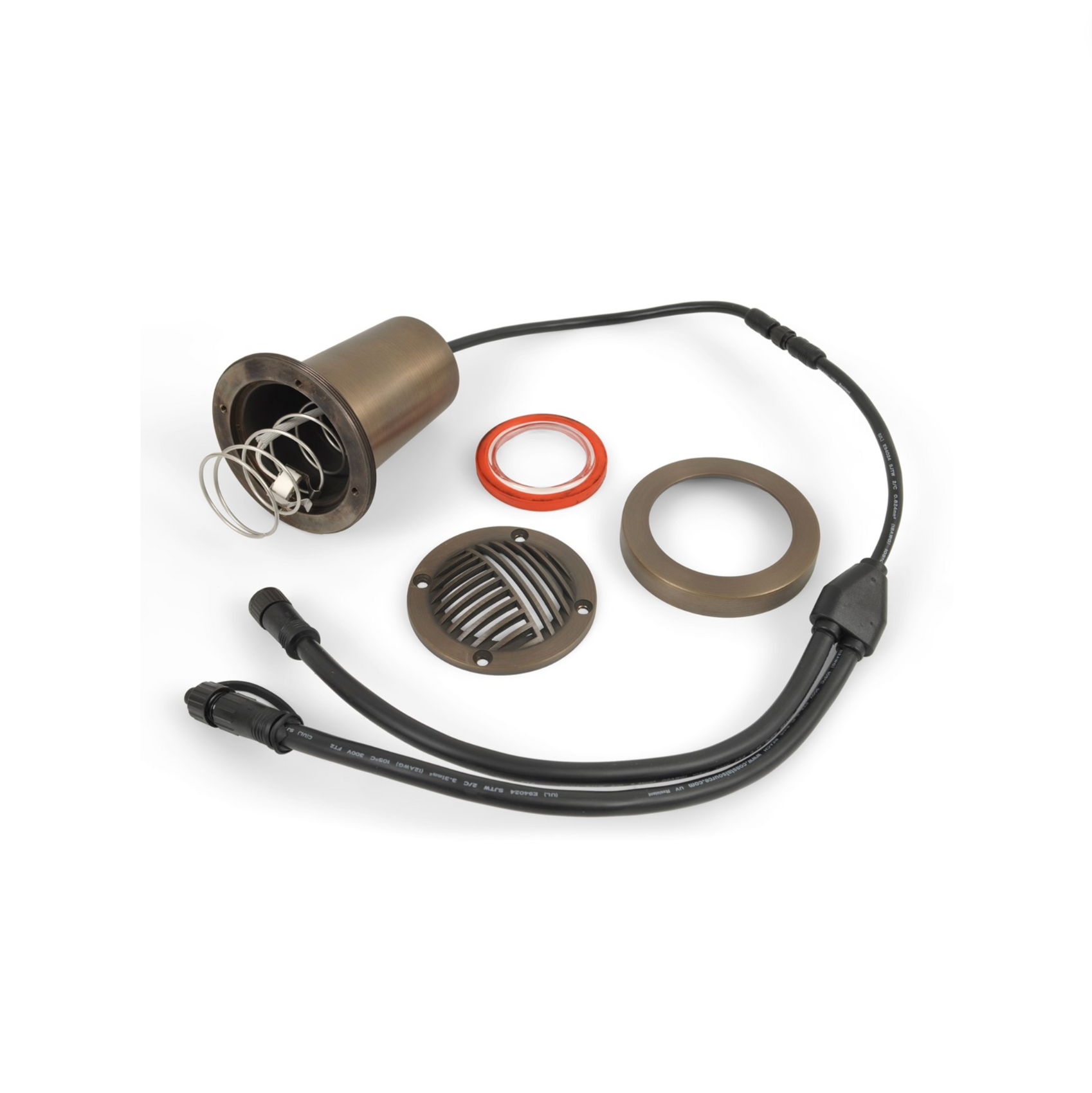 Well Light w/Y-Cable (CC Male/Female) Vintage Brass