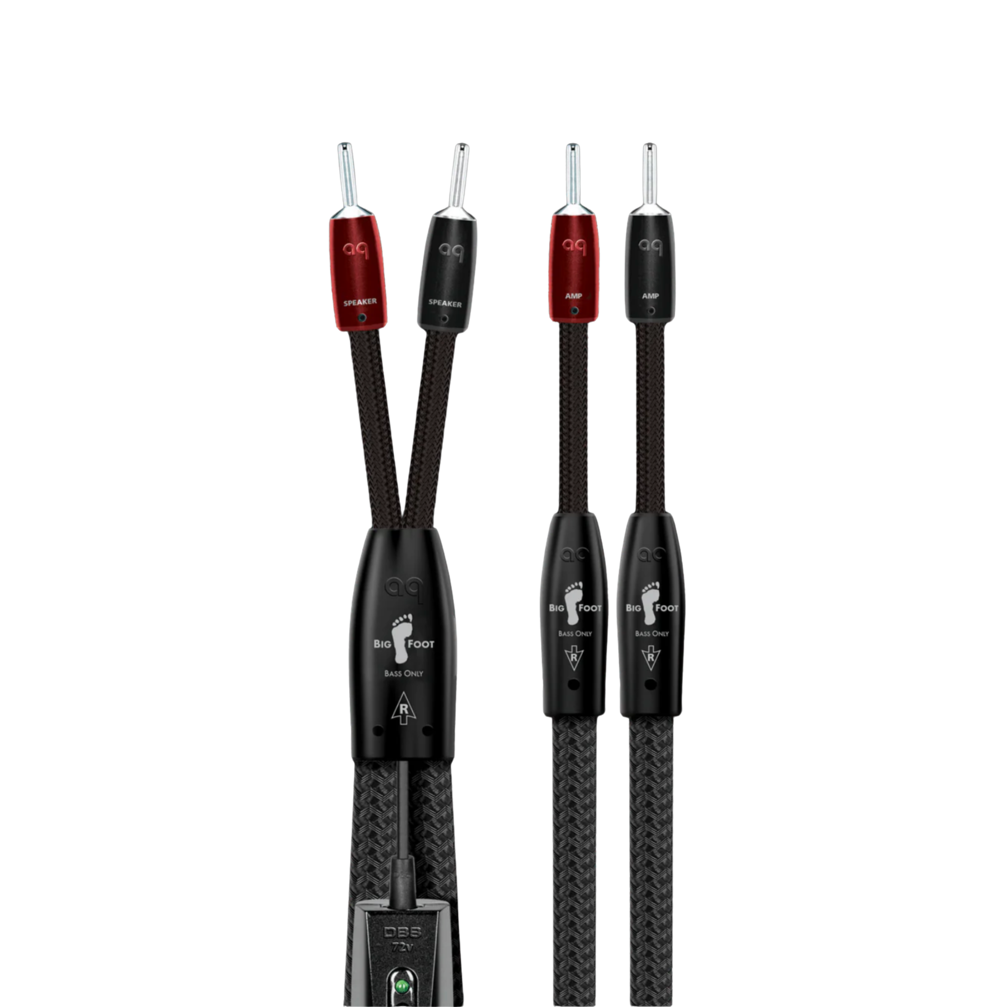 AudioQuest BigFoot BASS Speaker Cable ( 8 ft pair) w/Bananas